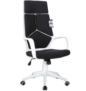 Кресло компьютерное Brabix Premium Prime EX-515 (пластик белый, ткань, черное) 531812 в Улан-Удэ