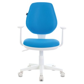 Компьютерное кресло Brabix Fancy MG-201W (с подлокотниками, пластик белый, голубое) 532411 в Улан-Удэ - предосмотр 1