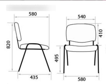 Офисный стул ISO  W BLACK V4 кожзам в Улан-Удэ - предосмотр 1