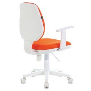 Кресло Brabix Fancy MG-201W (с подлокотниками, пластик белый, оранжевое) 532410 в Улан-Удэ - предосмотр 2