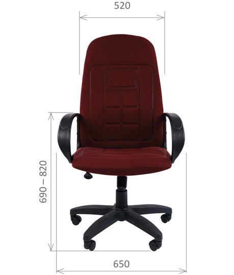 Офисное кресло CHAIRMAN 727 ткань ст., цвет бордо в Улан-Удэ - изображение 1