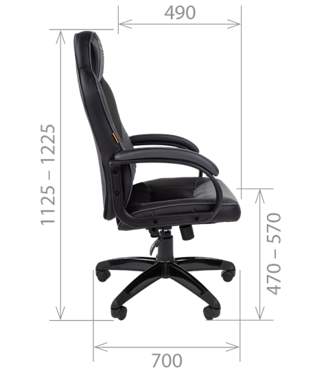 Офисное кресло CHAIRMAN GAME 17, цвет черный / серый в Улан-Удэ - изображение 2