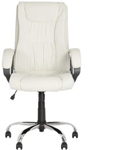 Кресло для офиса ELLY (CHR68) экокожа ECO-50, белая в Улан-Удэ