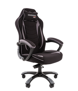 Кресло игровое CHAIRMAN GAME 28 Полиэстер комбинированная ткань серый/черный в Улан-Удэ