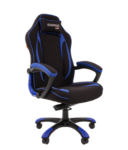Кресло игровое CHAIRMAN GAME 28 Полиэстер комбинированная ткань синий/черный в Улан-Удэ