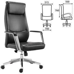 Офисное кресло BRABIX PREMIUM "Jazz EX-757", синхромеханизм, алюминий, экокожа, черное, 532489 в Улан-Удэ - предосмотр 5