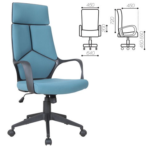 Кресло офисное Brabix Premium Prime EX-515 (ткань, голубое) 531568 в Улан-Удэ - изображение 1