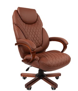 Кресло компьютерное CHAIRMAN 406, коричневый в Улан-Удэ - предосмотр