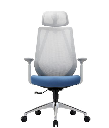 Офисное кресло CHAIRMAN 580 Сетчатый акрил белый / Полиэстер голубой в Улан-Удэ - изображение 1