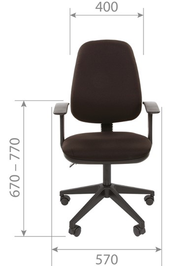 Офисное кресло CHAIRMAN 661 Ткань стандарт 15-21 черная в Улан-Удэ - изображение 3