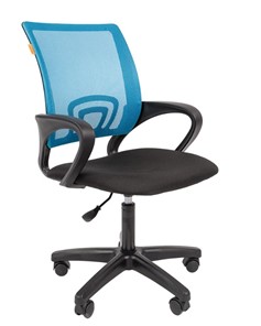 Офисное кресло CHAIRMAN 696 black LT, голубое в Улан-Удэ