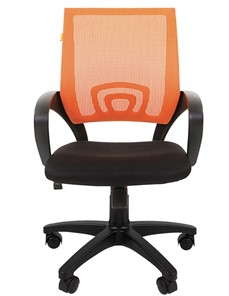 Кресло компьютерное CHAIRMAN 696 black Сетчатый акрил DW66 оранжевый в Улан-Удэ - предосмотр 4