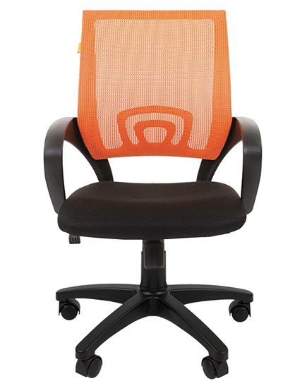 Кресло компьютерное CHAIRMAN 696 black Сетчатый акрил DW66 оранжевый в Улан-Удэ - изображение 4