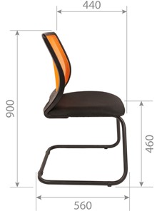 Кресло офисное CHAIRMAN 699V, цвет оранжевый в Улан-Удэ - предосмотр 2