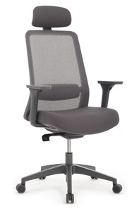 Офисное кресло Design WORK W-218C, Серый пластик/Серая сетка в Улан-Удэ