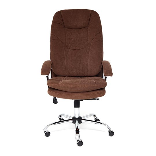 Офисное кресло SOFTY LUX флок, коричневый, арт.13595 в Улан-Удэ - изображение 1