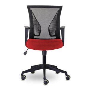 Кресло офисное Brabix Wings MG-309 (пластик черный, сетка, черное/красное) 532014 в Улан-Удэ