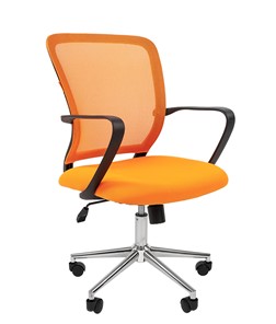Кресло компьютерное CHAIRMAN 698 CHROME new Сетка TW-66 (оранжевый) в Улан-Удэ