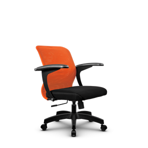 Кресло SU-M-4/подл.160/осн.001, Оранжевый/Черный в Улан-Удэ - предосмотр
