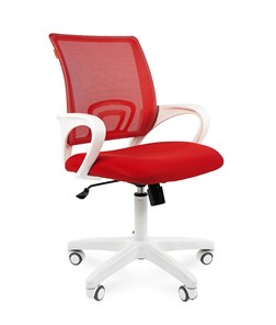 Кресло офисное CHAIRMAN 696 white, ткань, цвет красный в Улан-Удэ