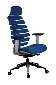 Компьютерное кресло Riva Chair SHARK (Синий/серый) в Улан-Удэ
