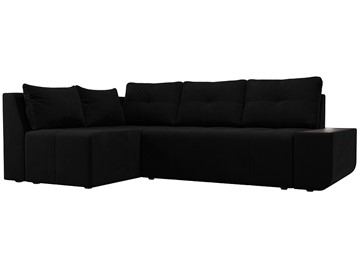 Угловой диван для гостиной Амадэус, Черный (микровельвет) в Улан-Удэ