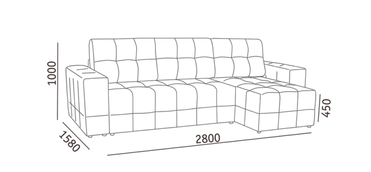 Угловой диван с оттоманкой Реал ДУ в Улан-Удэ - изображение 5