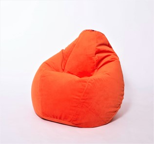 Кресло-мешок Груша большое, велюр однотон, оранжевое в Улан-Удэ