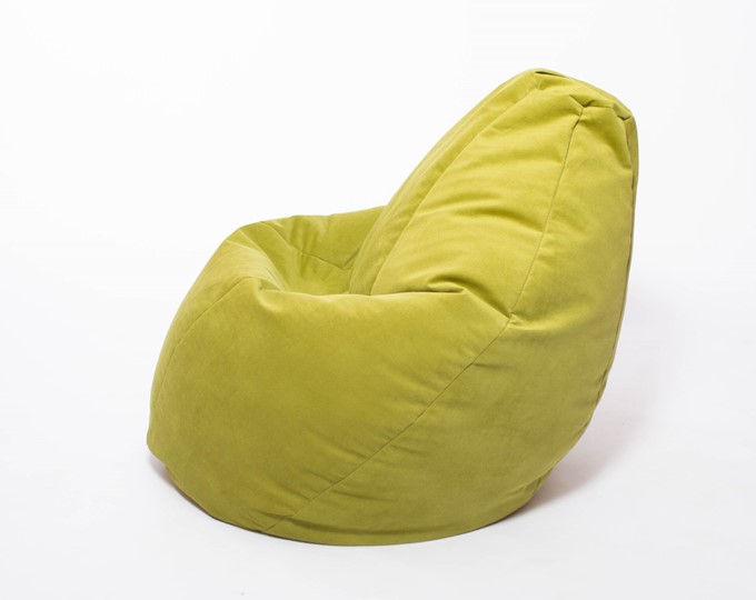 Кресло-мешок Груша малое, велюр однотон, травянное в Улан-Удэ - изображение 2