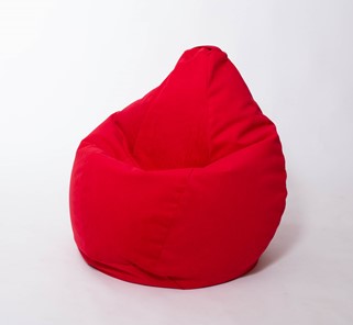 Кресло-мешок Груша большое, велюр однотон, красное в Улан-Удэ - предосмотр