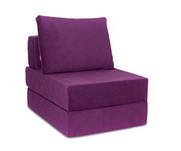 Бескаркасное кресло Окта, велюр фиолетовый в Улан-Удэ