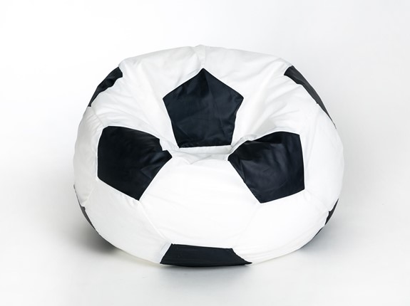 Кресло-мешок Мяч малый, бело-черный в Улан-Удэ - изображение