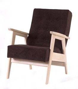 Кресло Ретро (беленый дуб / RS 32 - коричневый) в Улан-Удэ