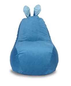 Кресло-игрушка Зайка (короткие уши), синий в Улан-Удэ