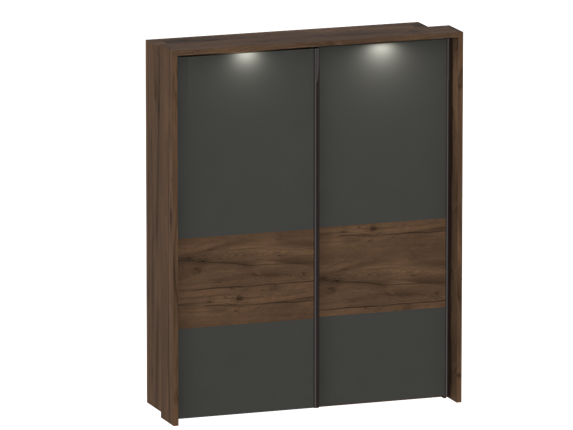 Шкаф-Купе со светильником и трансформатором Глазго, Металл Бруклин/Таксония в Улан-Удэ - изображение