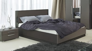 Кровать с подъемным механизмом Наоми 1600, цвет Фон серый, Джут СМ-208.01.02 в Улан-Удэ - предосмотр