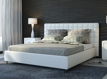 Кровать 2-х спальная Corso-3 200x200, Экокожа (Белый) в Улан-Удэ