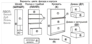 Диван Кровать-трансформер Smart (ШЛ+КД 1600), шкаф левый, правый подлокотник в Улан-Удэ - предосмотр 10