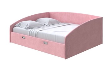 Кровать 2-х спальная Bono 160х200, Велюр (Casa Жемчужно-розовый) в Улан-Удэ