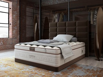 Кровать Chocolate Compact/Basement 180х200, Микровелюр (Manhattan Лесной каштан) в Улан-Удэ