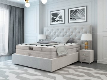 Кровать в спальню Classic/Island M 160х200, Флок (Велсофт Дымчатый) в Улан-Удэ