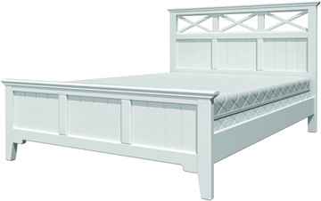 Кровать двуспальная Грация-5 с белым карнизом (Белый Античный) 160х200 в Улан-Удэ