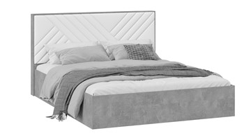 Кровать в спальню Хилтон Тип 1 (Ателье светлый/Белый) в Улан-Удэ