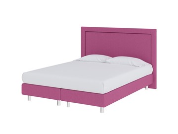 Спальная кровать London Boxspring Elite 160х200, Рогожка (Savana Berry (фиолетовый)) в Улан-Удэ