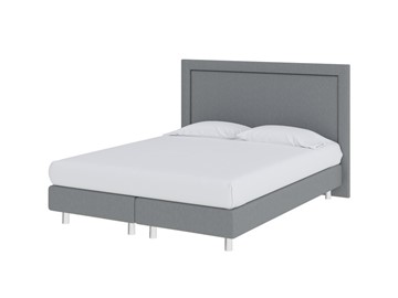 Двуспальная кровать London Boxspring Elite 160х200, Рогожка (Savana Grey (серый)) в Улан-Удэ