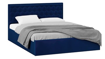 Кровать спальная с подъемным механизмом Порто (Велюр Confetti Blue) без заглушины в Улан-Удэ