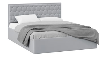 Кровать 2-спальная с подъемным механизмом Порто (Велюр Confetti Silver) без заглушины в Улан-Удэ