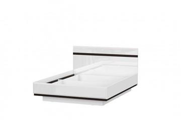 Двуспальная кровать Соло универсальная 1,6х2,0, белый/белый глянец/венге в Улан-Удэ
