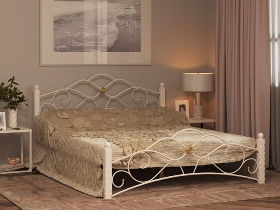 Кровать Гарда 3, 160х200, белая в Улан-Удэ - изображение