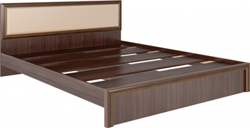 Кровать двуспальная Беатрис М09 с мягким изголовьем (Орех Гепланкт) в Улан-Удэ